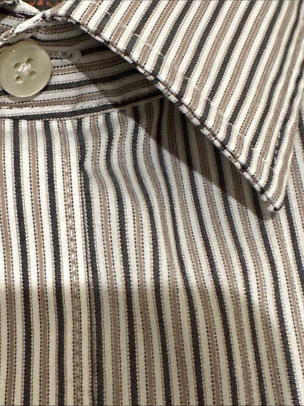 Van Heusen White and Black Pinstripe Dress Shirt - Picture 5 of 5